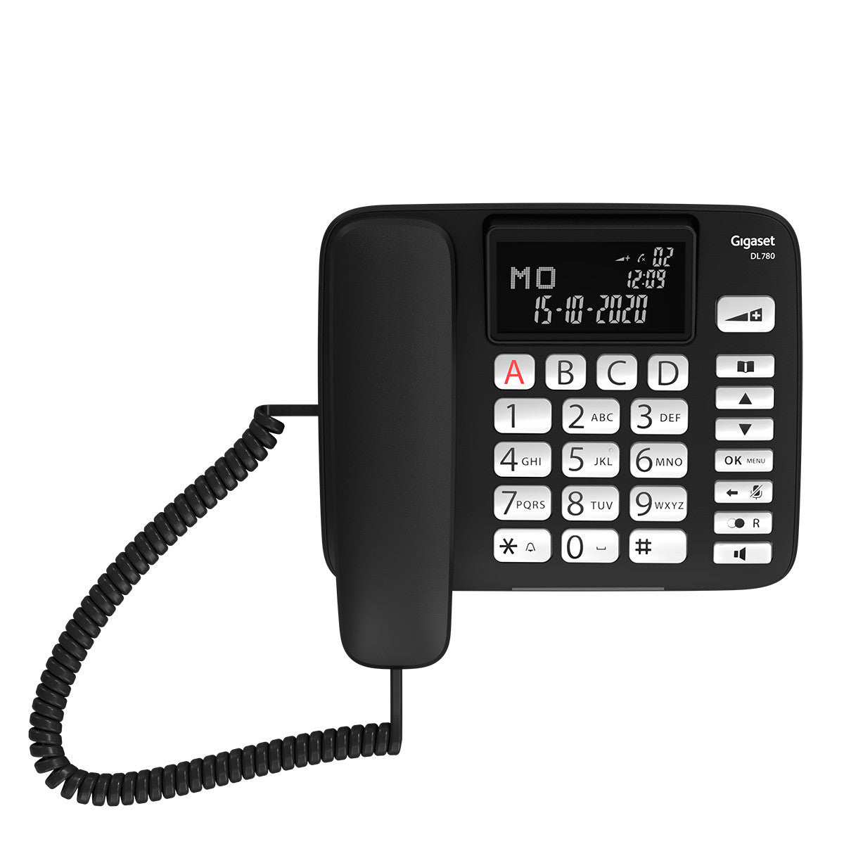 Gigaset DL780 Plus – DECT-Telefon, Seniorentelefon, Freisprecheinrichtung, 99 Einträge, Schwarz