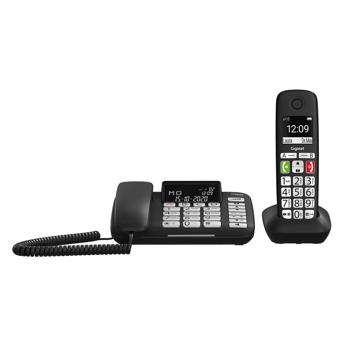 Gigaset DL780 Plus – DECT-Telefon, Seniorentelefon, Freisprecheinrichtung, 99 Einträge, Schwarz
