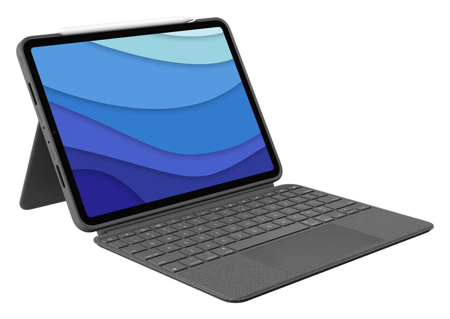 Logitech Combo Touch – Tastatur, US-Layout (EN), Grau – für iPad Pro 11"