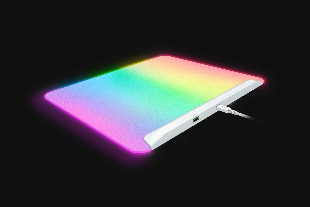 Razer Firefly V2 Pro – Gaming-Mauspad – 360 × 278 mm, RGB, USB, Weiss