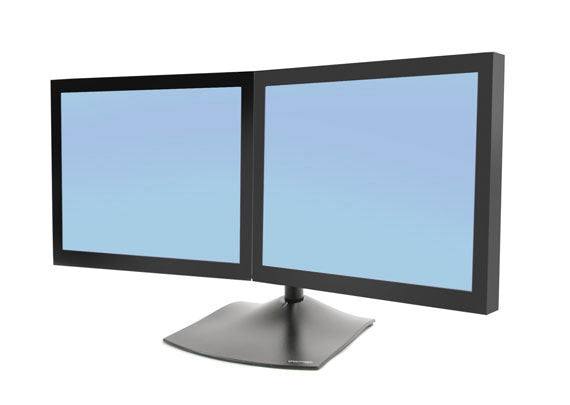 Ergotron DS100 – Monitorhalterung, Dual, Tischklemme, bis 24", Schwarz