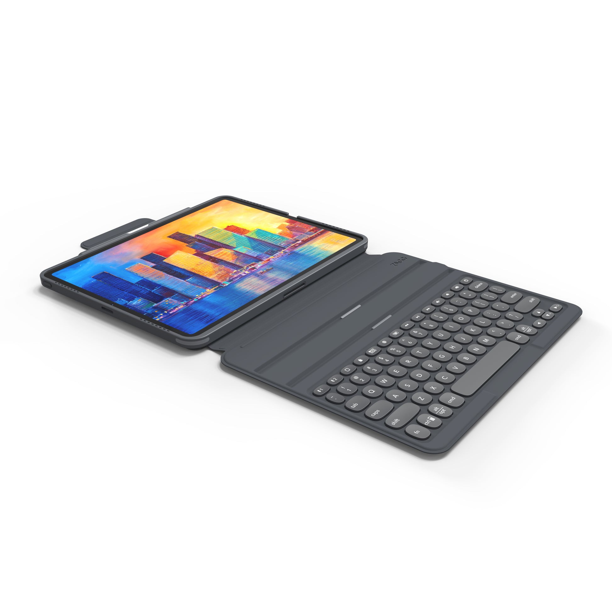 Zagg Keys Pro (französisches Layout) Tastatur – für Apple iPad 11", anthrazit