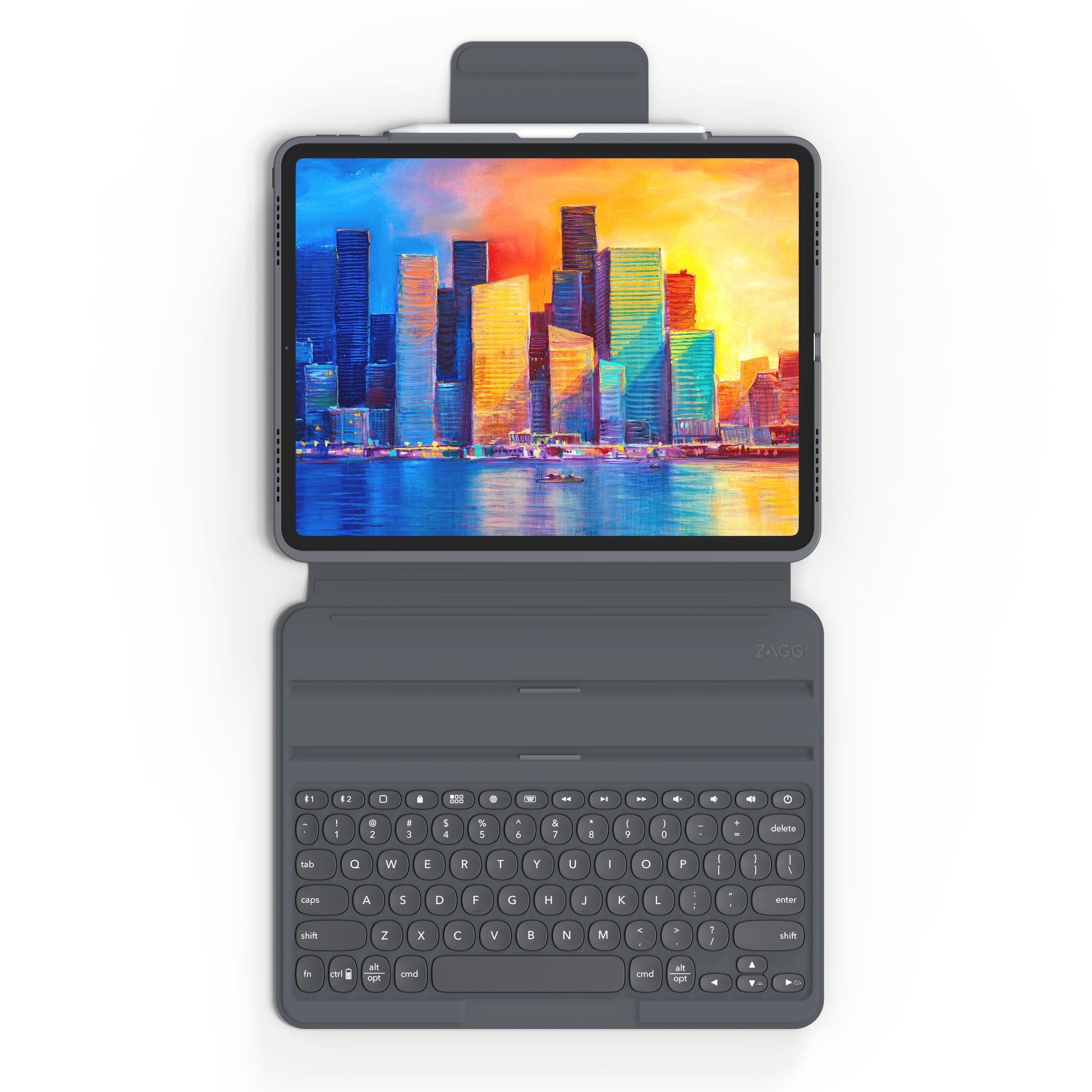 Zagg Keys Pro (französisches Layout) Tastatur – für Apple iPad 11", anthrazit
