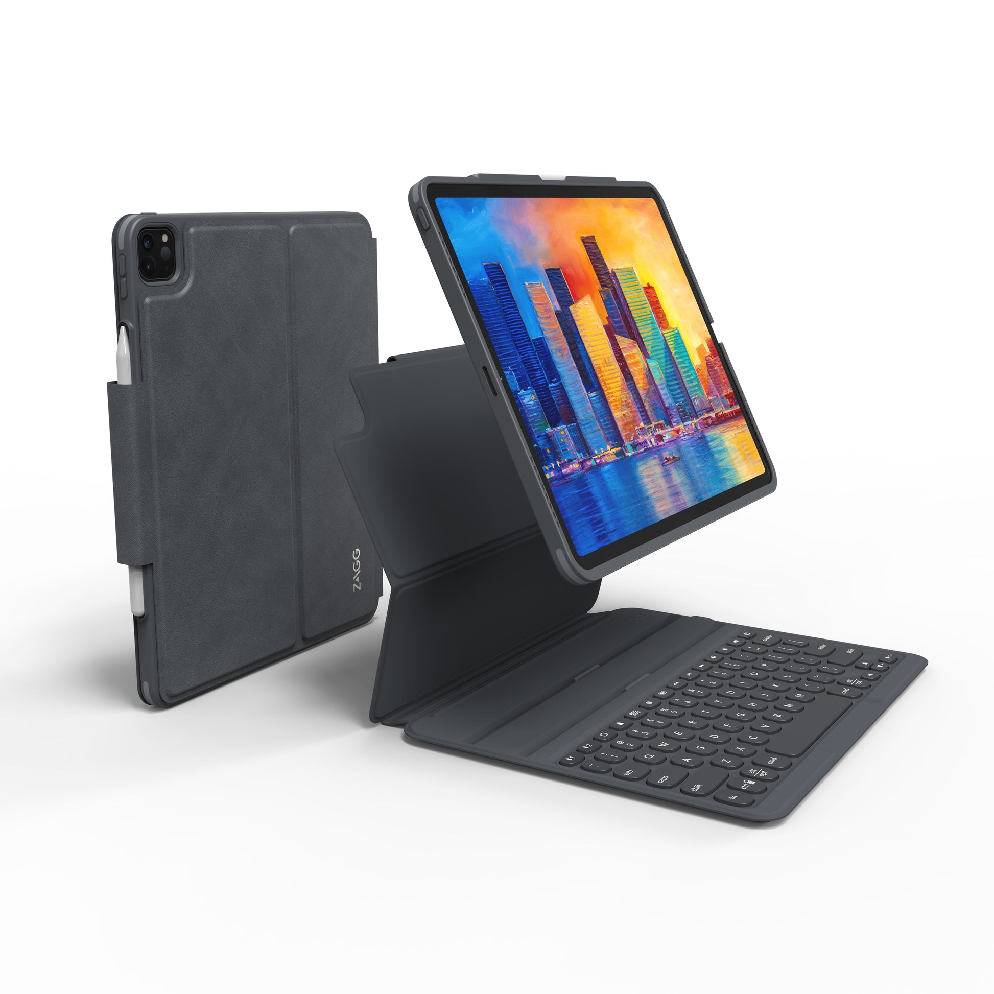 Zagg Keys Pro (französisches Layout) Tastatur – für Apple iPad 11", anthrazit