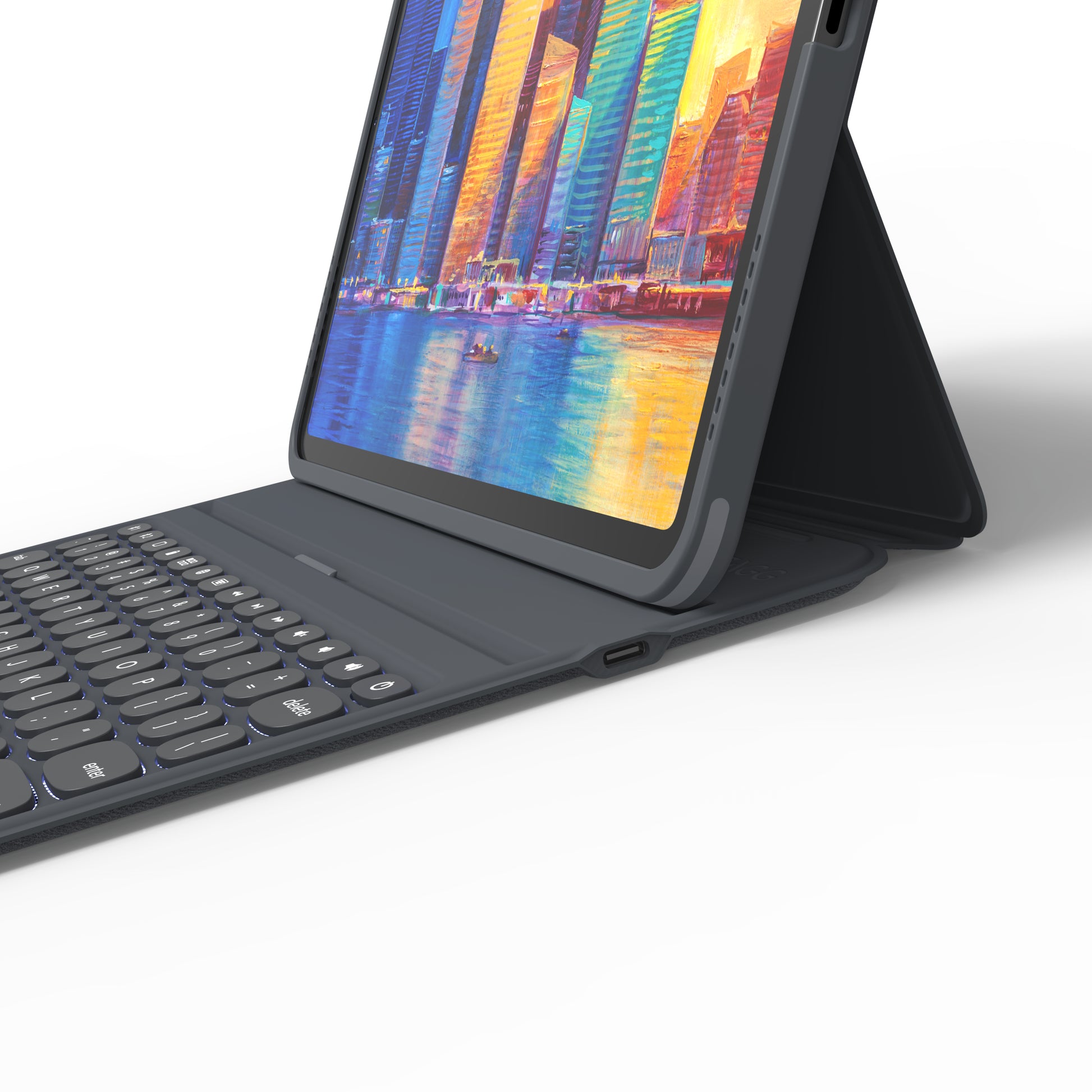 Zagg Keys Pro (französisches Layout) Tastatur – für Apple iPad 11", anthrazit
