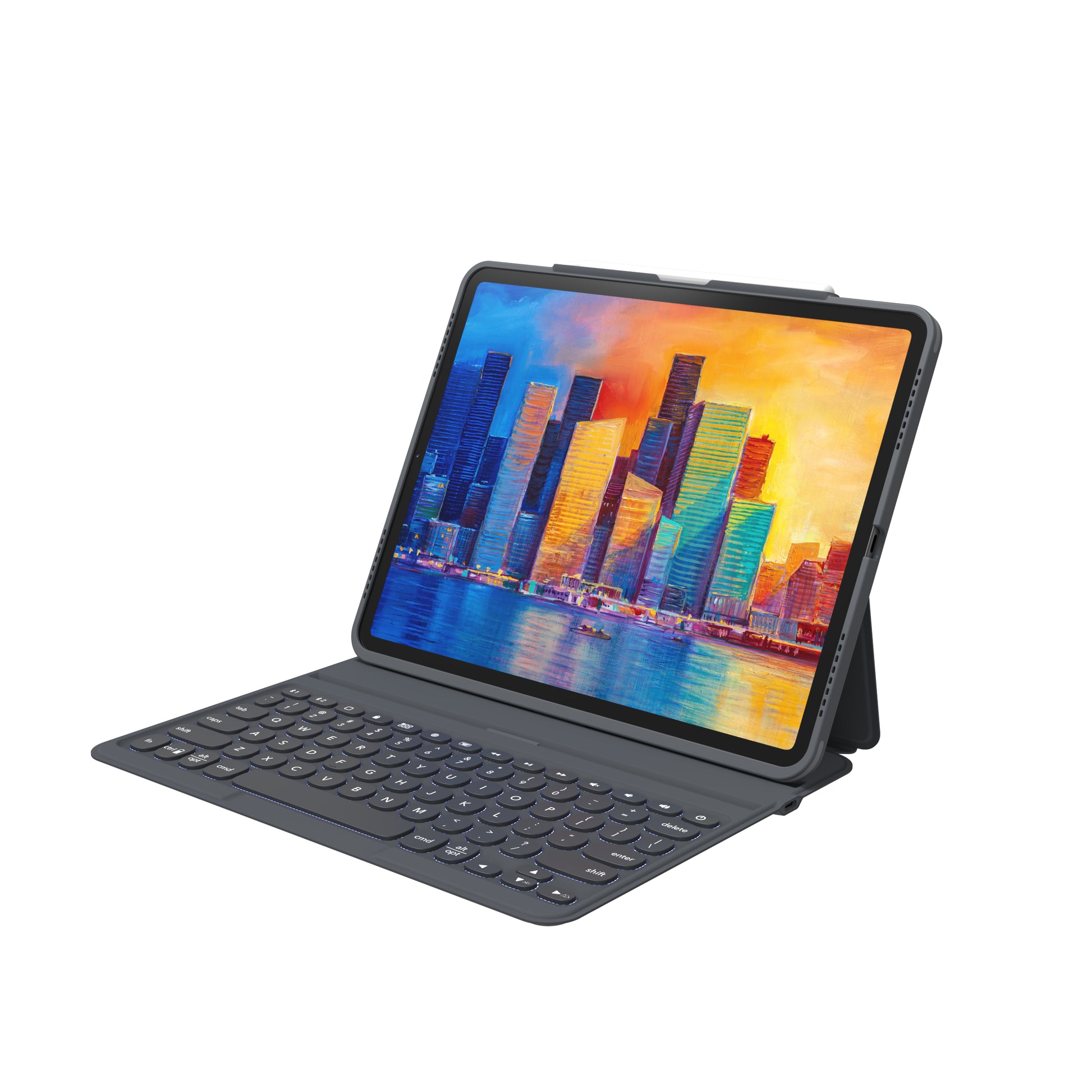 Zagg Keys Pro (französisches Layout) Tastatur – für Apple iPad 11", anthrazit