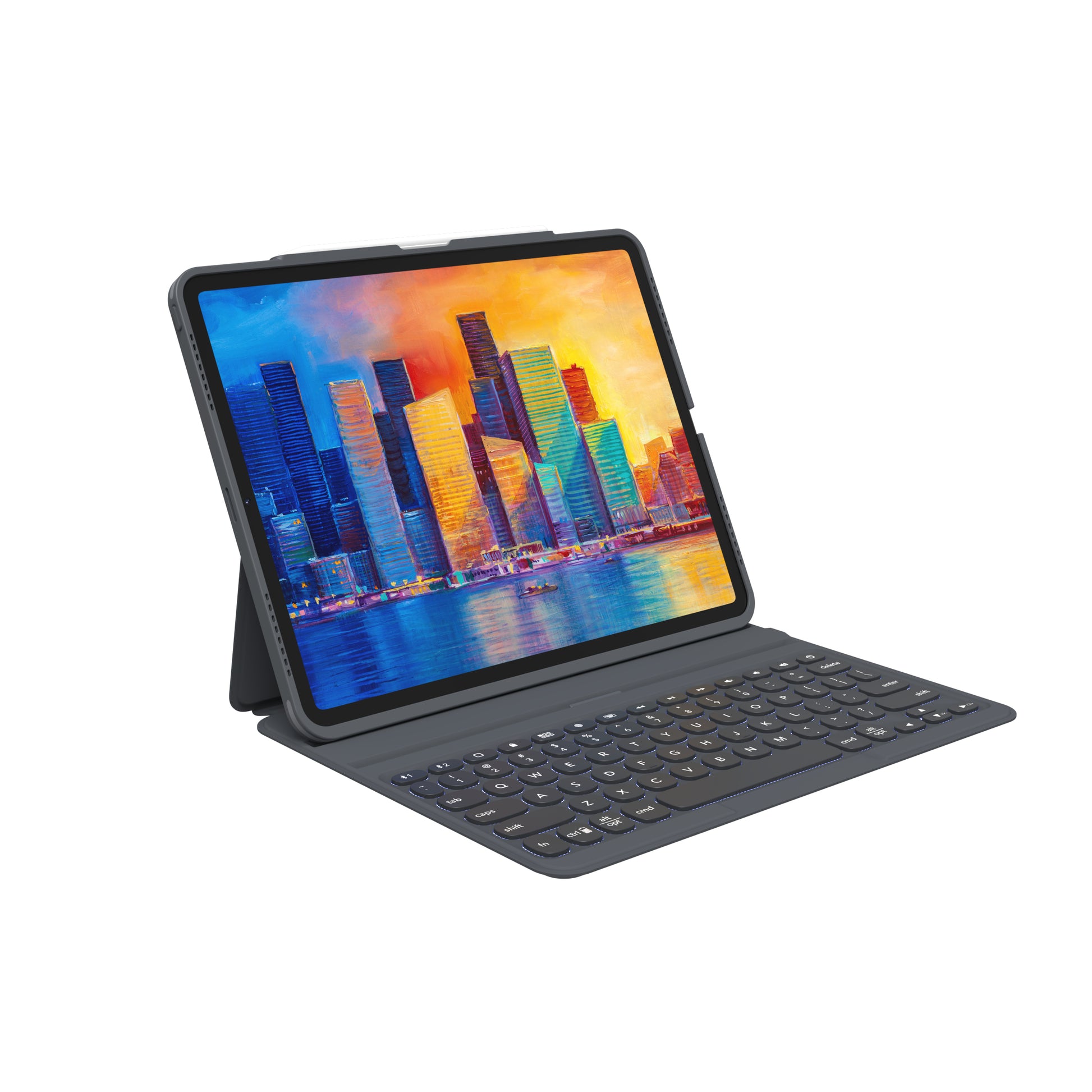 Zagg Keys Pro (französisches Layout) Tastatur – für Apple iPad 11", anthrazit