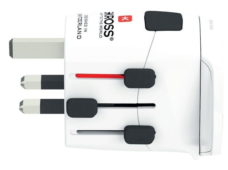 Skross Reiseadapter – Vereinigtes Königreich zu USA, geerdet, 100–250 V, 6,3 A, 1575 W – weiss