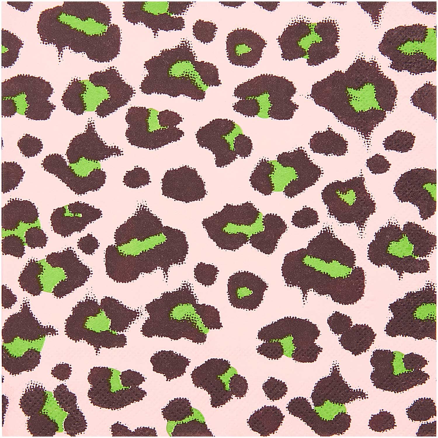 Rico Design Servietten Muster, 33 × 33 cm, rosa/grün – 20 Stk.