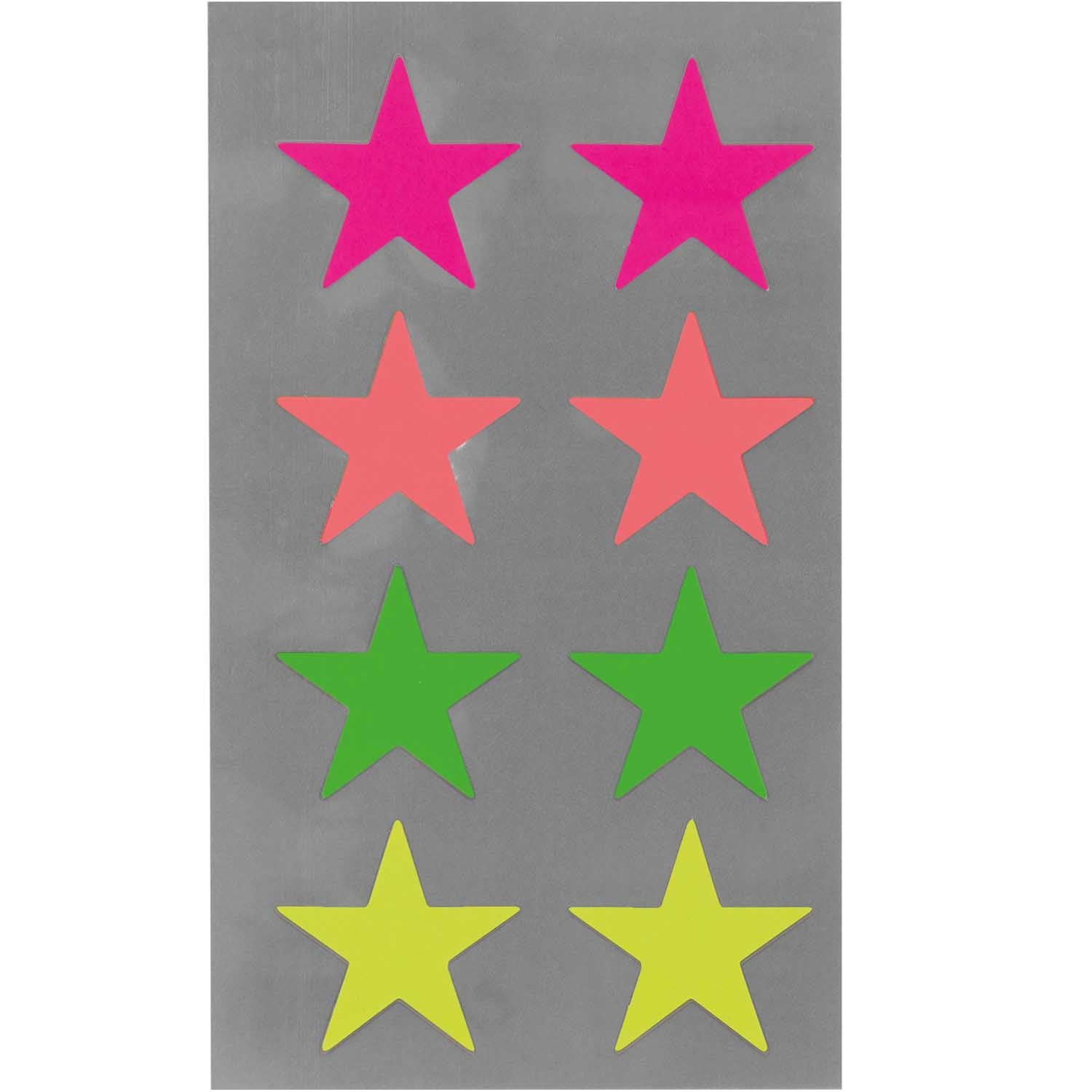 Rico Design Sticker, Sterne, mehrfarbig, 4 Bögen, 7 × 15,5 cm