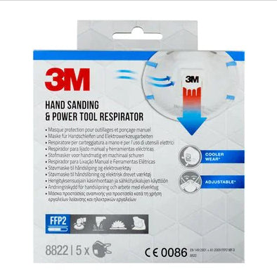 3M Atemschutzmaske FFP2 Cool Flow 8822 – mit Ventil – Einheitsgrösse – weiss – 5 Stk.