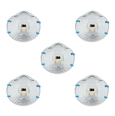 3M Atemschutzmaske FFP2 Cool Flow 8822 – mit Ventil – Einheitsgrösse – weiss – 5 Stk.