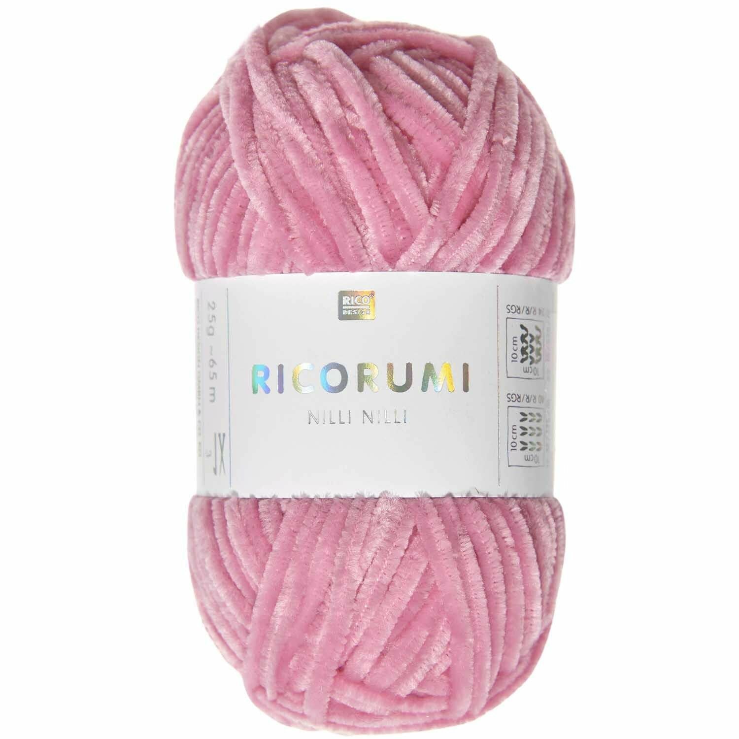 Rico Design Ricorumi Nilli Nilli Garn Pink – Polyester, 25 g, 65 m, Nadel 3 mm