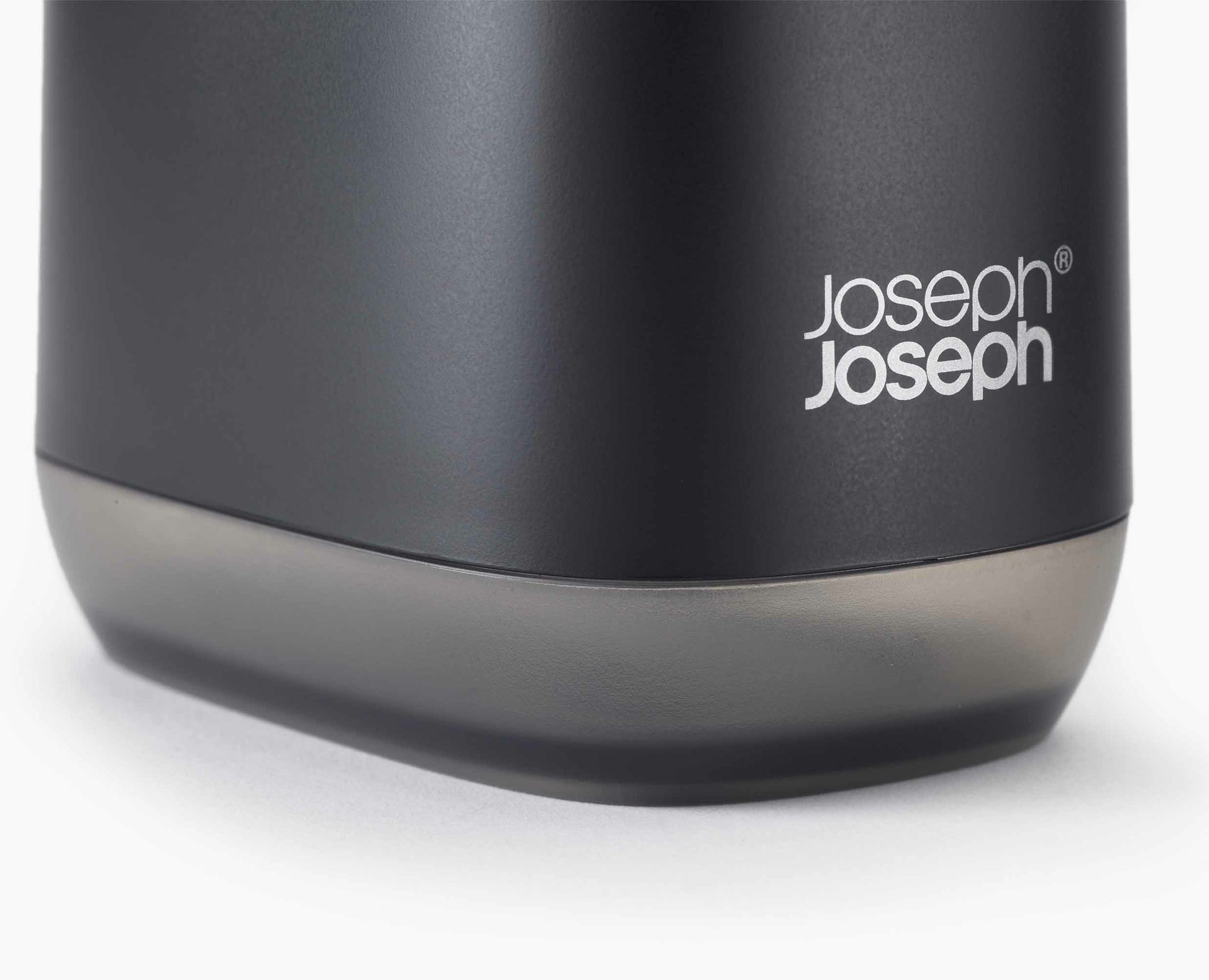 Joseph Joseph Slim Kompakter Seifenspender – Keramik, Schwarz, 350 ml