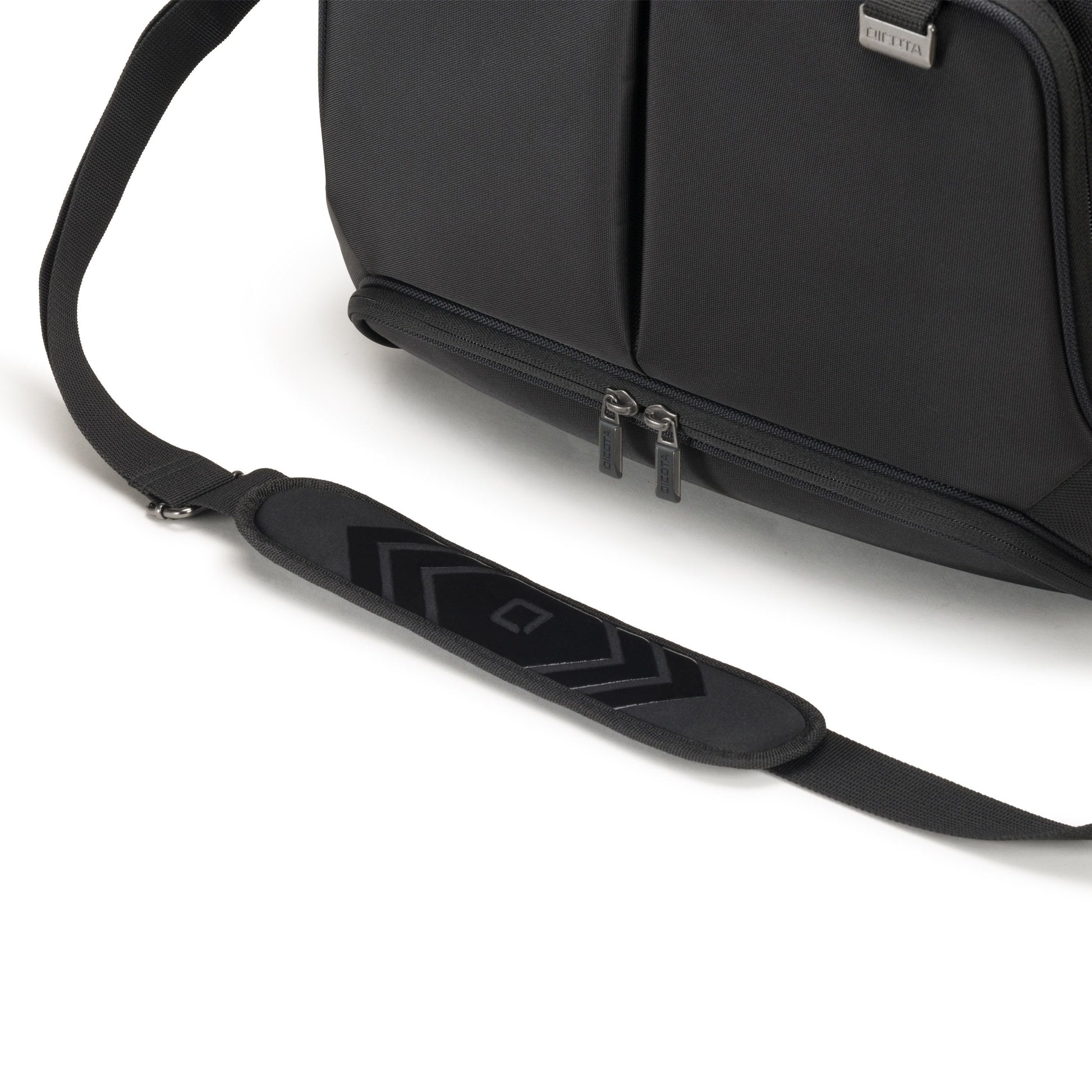 DICOTA Notebook-Tasche bis 17,3" – aus recycelten Materialien, mit Schultergurt – Schwarz