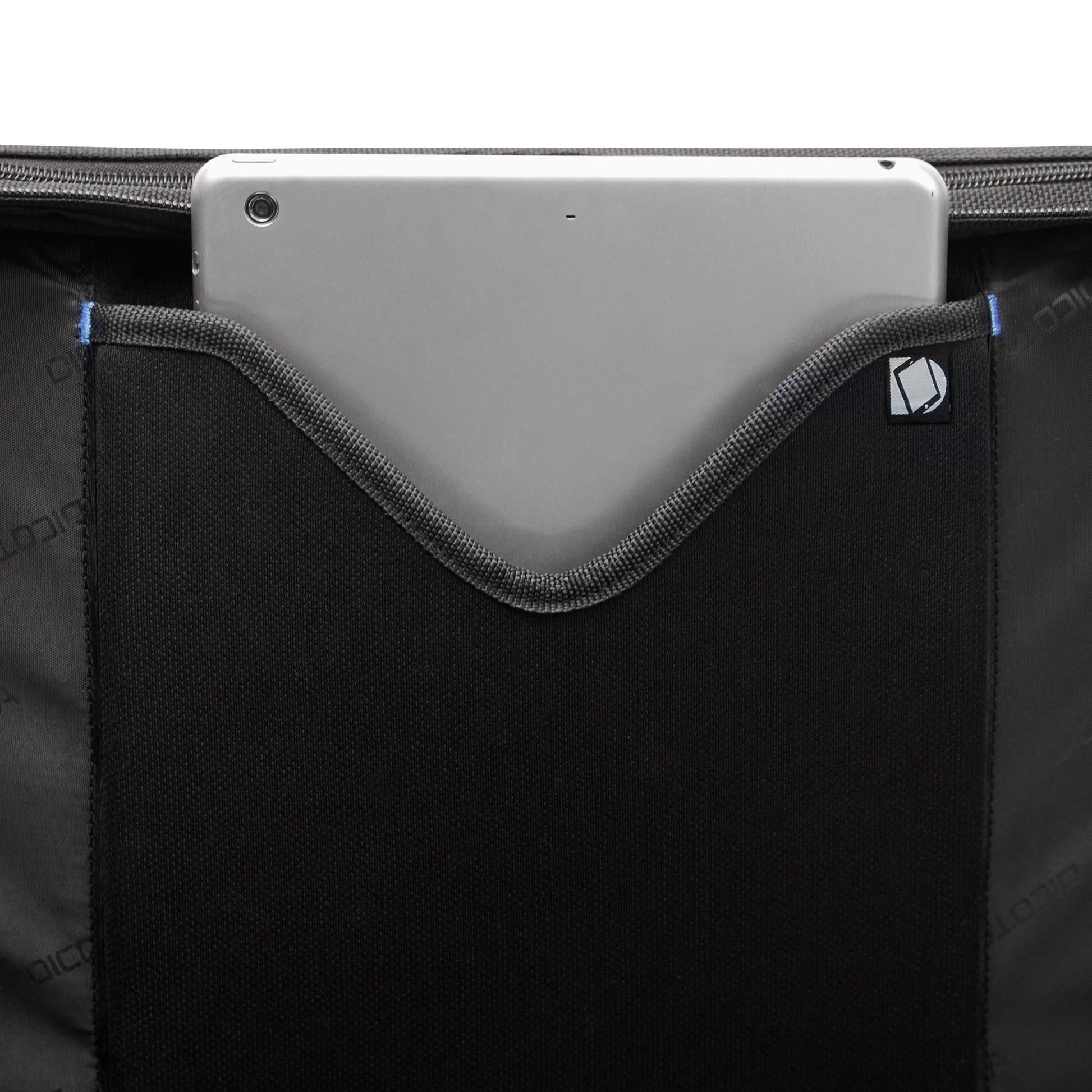 DICOTA Notebook-Tasche bis 17,3" – aus recycelten Materialien, mit Schultergurt – Schwarz