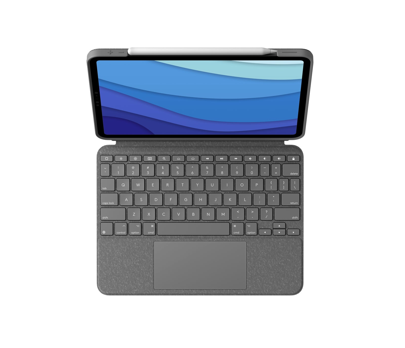 Logitech Combo Touch – Tastatur mit Touchpad, Grau – für iPad Pro 11" (1.–3. Gen.)