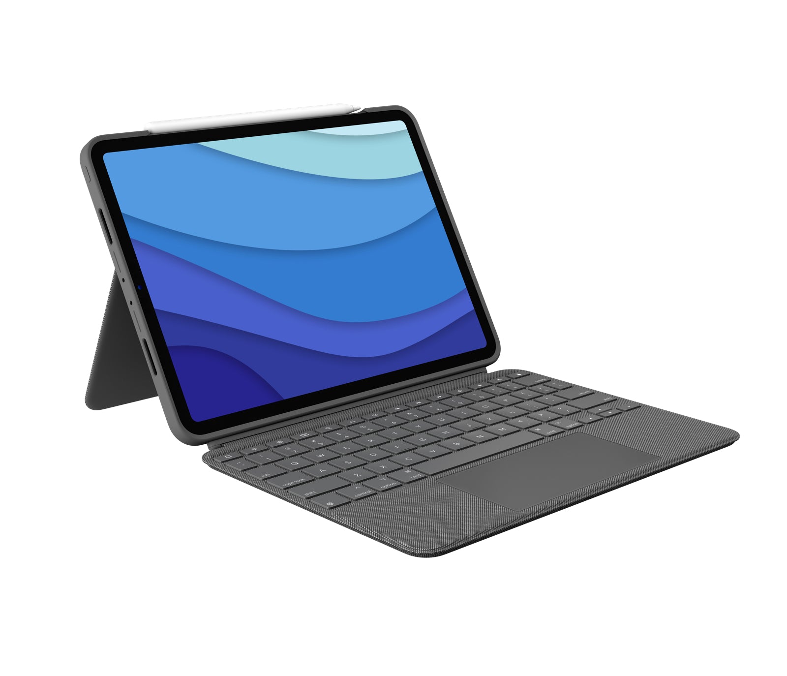 Logitech Combo Touch – Tastatur mit Touchpad, Grau – für iPad Pro 11" (1.–3. Gen.)