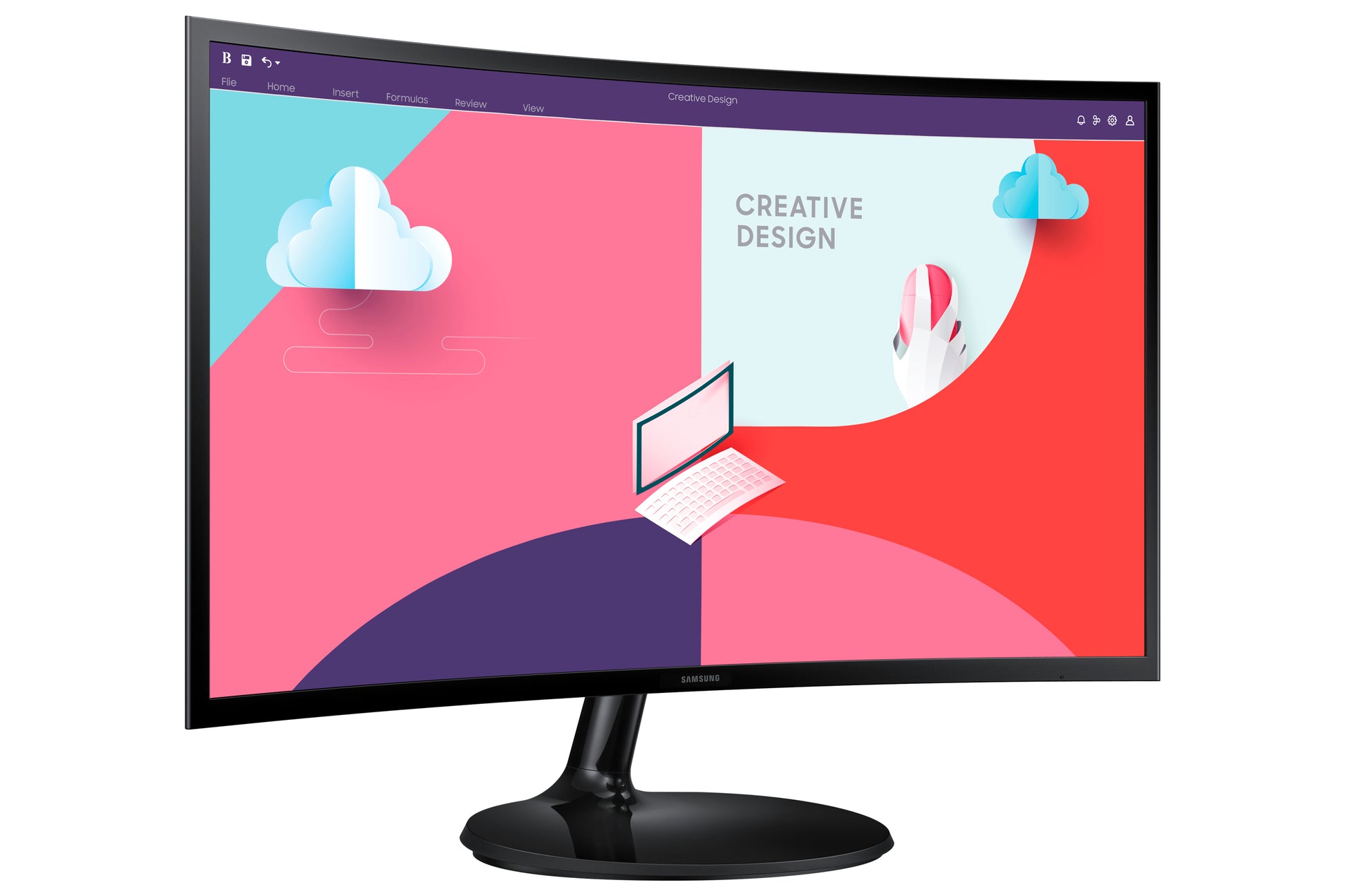 Samsung S36C – Monitor, 24" 1920 × 1080 (Full HD), VA, 75 Hz, 250 cd/m², VESA 75 × 75, Schwarz