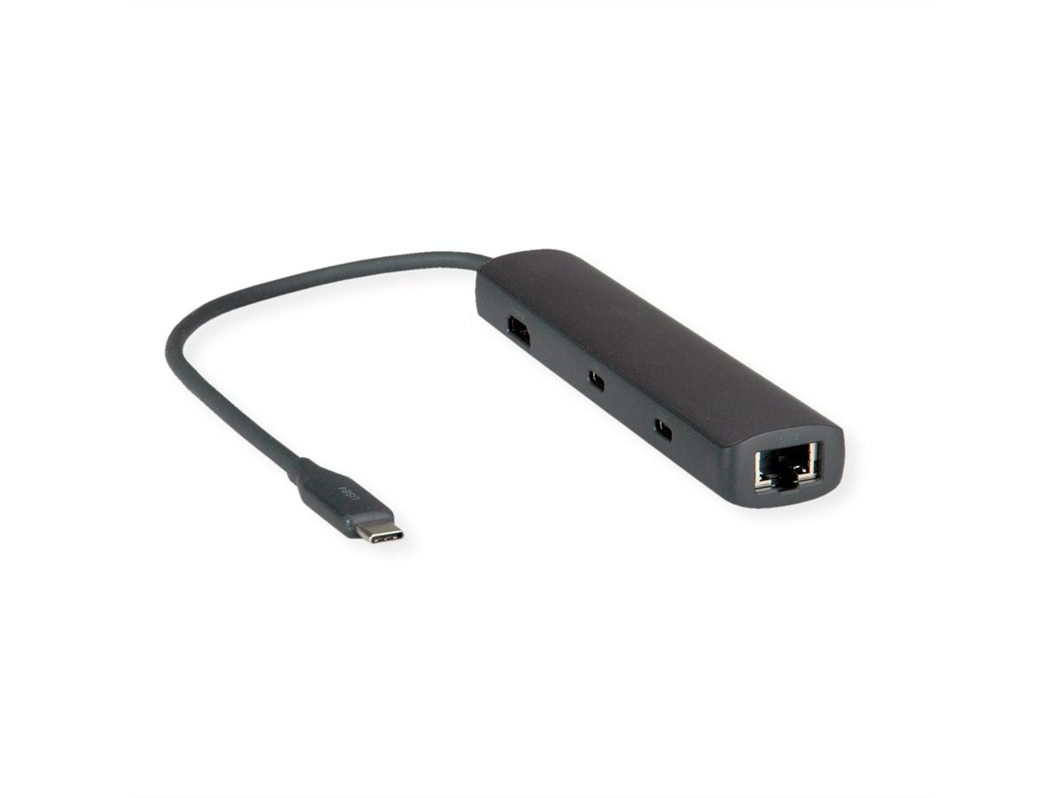 ROLINE Dockingstation – USB-C, 1× HDMI, 2× USB-A, 1× USB-C, 60 W PD, 2,5GbE, für Windows/Mac