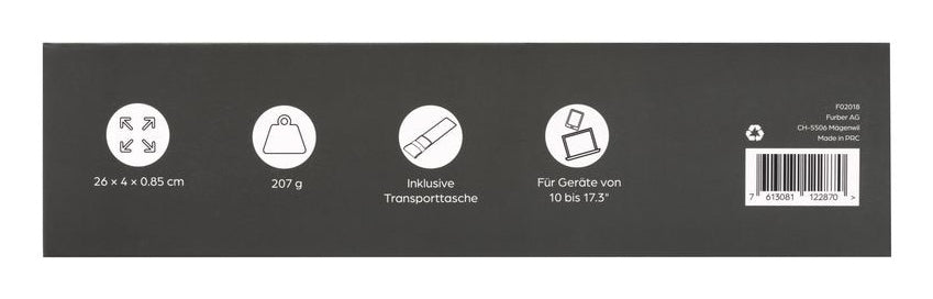 ONIT Laptop-Ständer – bis 17,3" – faltbar, höhenverstellbar – Anthrazit