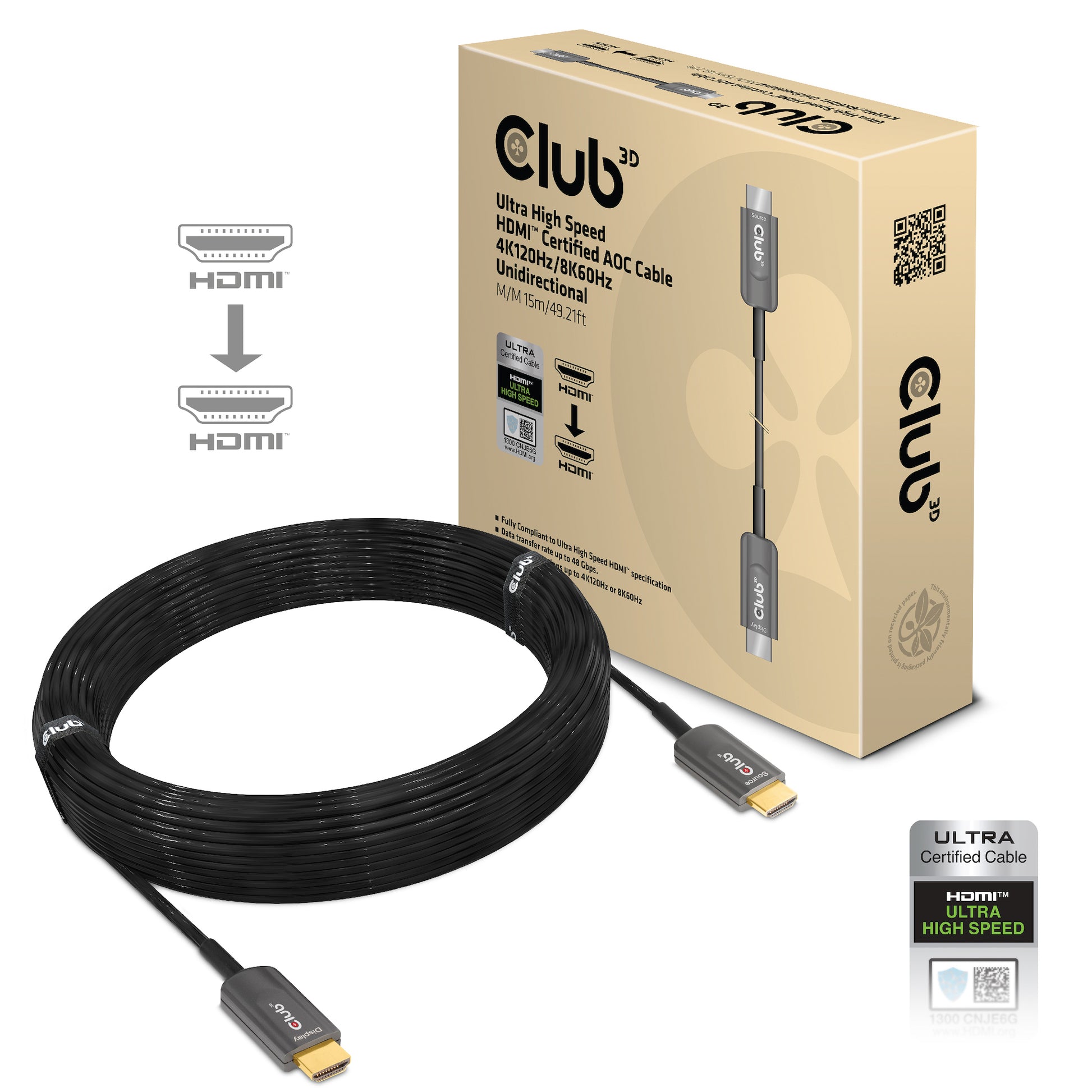 CLUB3D Club 3D HDMI-Kabel, Schwarz
