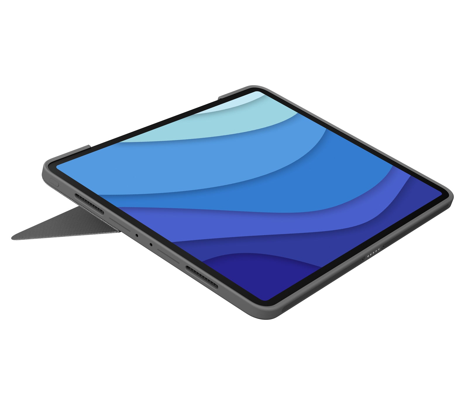 Logitech Combo Touch – Tastatur, ES-Layout (ES), mit Touchpad, Grau – für iPad Pro 12,9" (5. Generation)