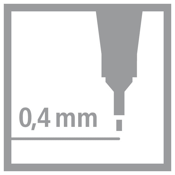 STABILO Fineliner 0,4 mm – rot