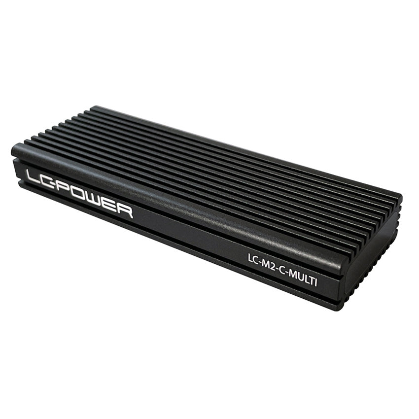 LC-Power LC-M2-C-MULTI – 1-Schacht M.2 SSD-Gehäuse – für M.2, PCIe/SATA