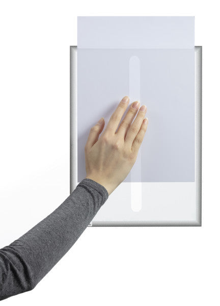 Durable Info-Rahmen – 236 × 323 mm, silber, selbstklebend, 5er-Pack