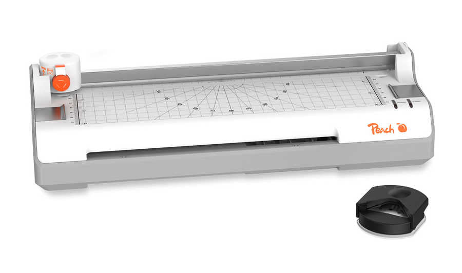 Peach PBP350 Laminiergerät A4 – Kalt-/Heisslaminator, bis 125 µm, 2 Rollen, 250 mm/min, weiss