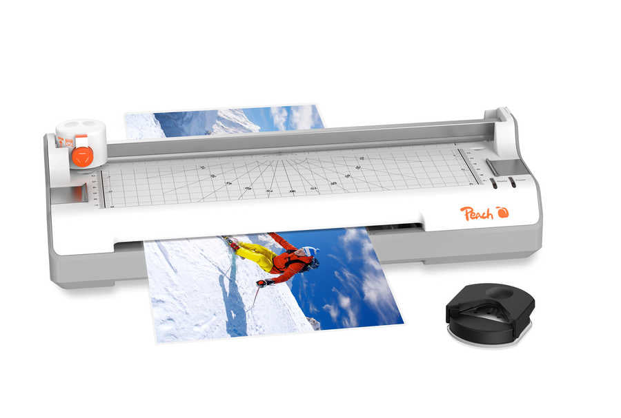 Peach PBP350 Laminiergerät A4 – Kalt-/Heisslaminator, bis 125 µm, 2 Rollen, 250 mm/min, weiss
