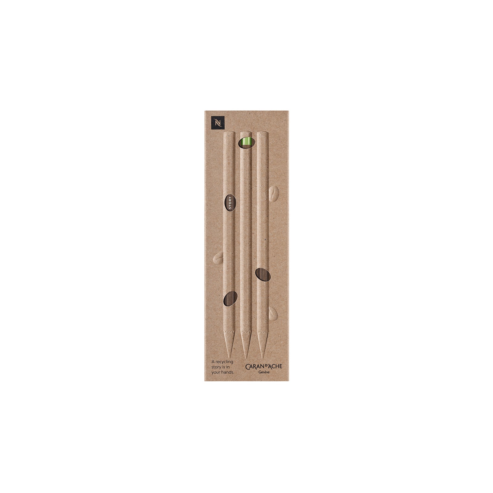 Caran d-Ache Caran d’Ache, Swiss Wood Nespresso Edition 4, Bleistift, 3B, Mine Ø 3 mm – 3er-Set
