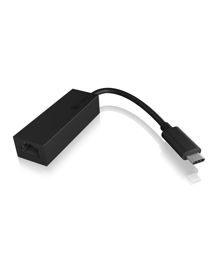 ICY BOX IB-LAN100 Netzwerkadapter USB-C zu RJ-45 – 1 Gbit/s, 0,085 m, USB 3.2 Gen 1, für Windows/Mac/ChromeOS