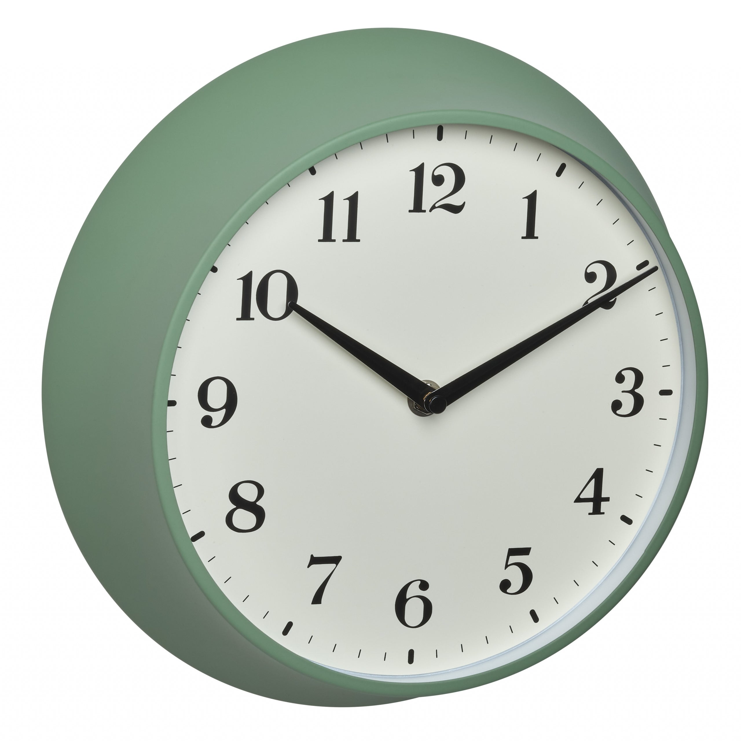 TFA-Dostmann TFA Dostmann Wanduhr – Funk, analog, Ø 27 cm, grün, Metall/Glas
