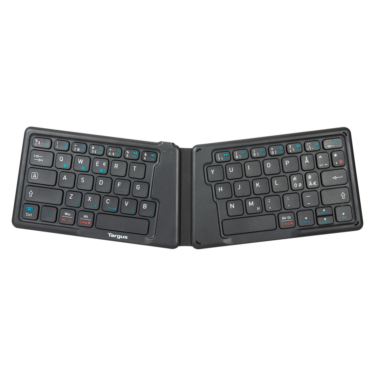 Targus Tastatur, ergonomisch, faltbar, mit antimikrobieller Beschichtung