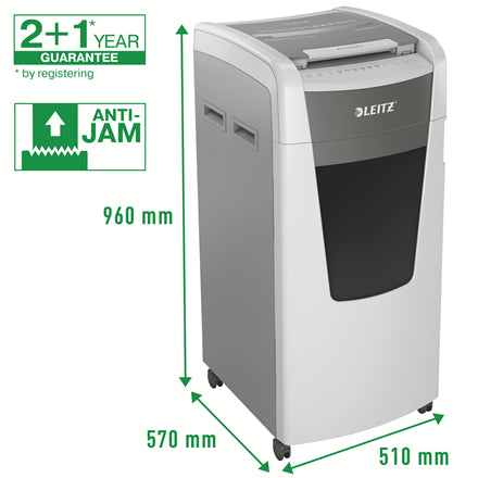 Leitz Aktenvernichter mit Autofeed 600 Blatt, DIN P-4, Partikelschnitt 4 × 36 mm, 15 Blatt, 110 l