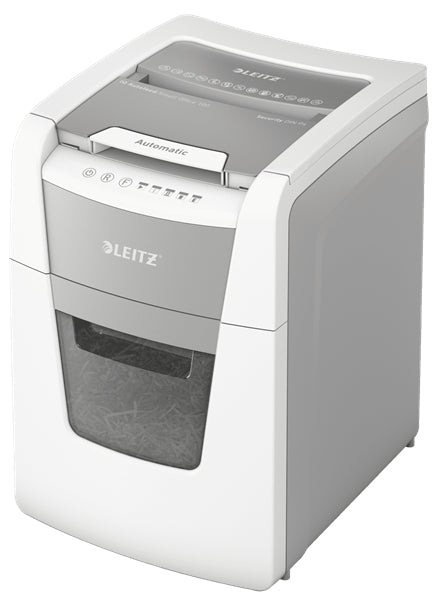 Leitz Aktenvernichter mit Autofeed 100 Blatt, DIN P-4, Partikelschnitt 4 × 30 mm, 8 Blatt, 34 l