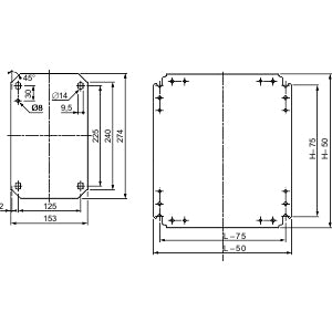 APC NSYMM86 Montageplatte – 800×600 mm, verzinkt