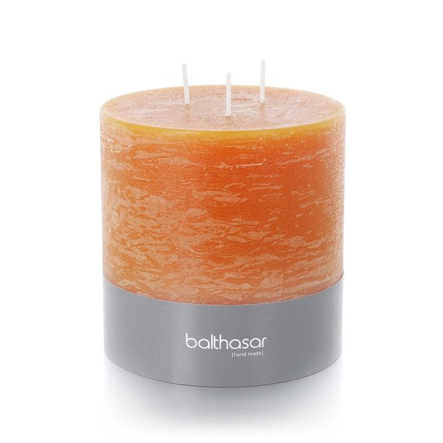 Balthasar Zylinderkerze – Ø 12 × 12 cm – 70 h, orange