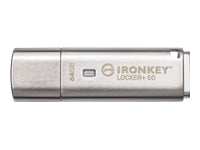 Kingston Technology Kingston IronKey Locker+ 50 USB-Stick – 64 GB, USB 3.2, 256-Bit AES-Verschlüsselung