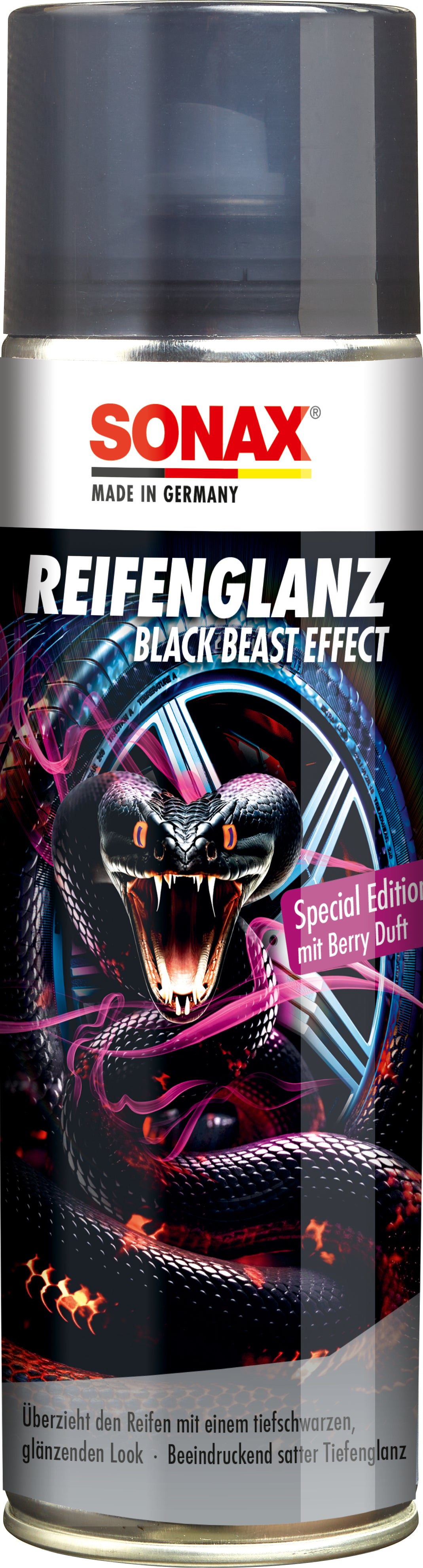 Sonax Schutzbeschichtung Black Beast Effect – für Reifen & Gummi – 500 ml Spray