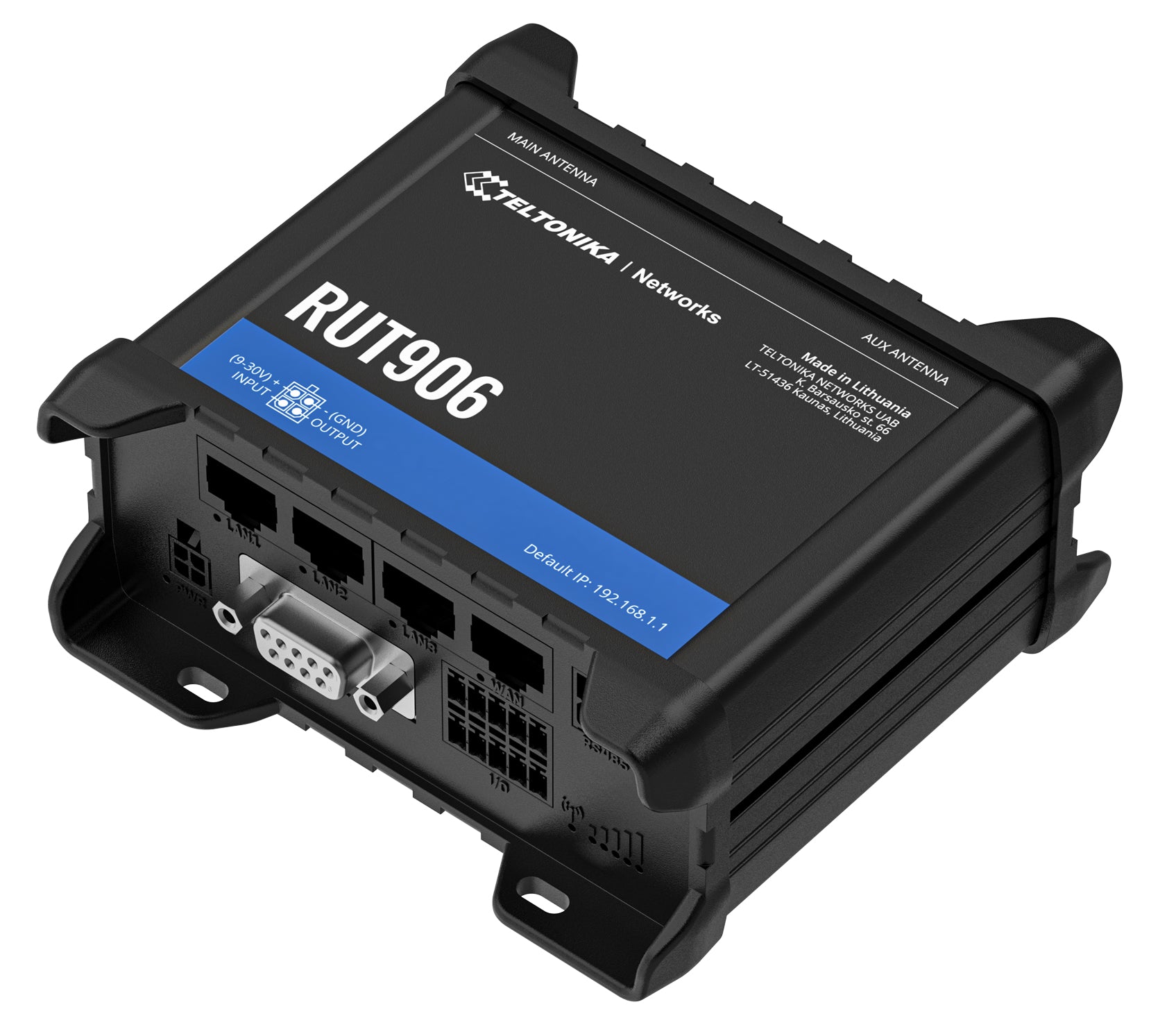 Teltonika RUT906 – VPN-Router – 4×10/100 Mbit/s, Backup-WAN, OpenVPN/IPsec/WireGuard