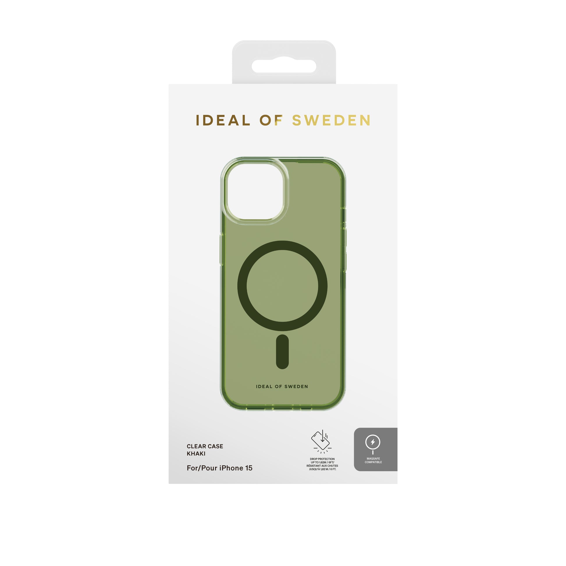Ideal of Sweden – Backcover – für Apple iPhone 13–16e – Khaki Clear – TPU/PC – MagSafe-kompatibel