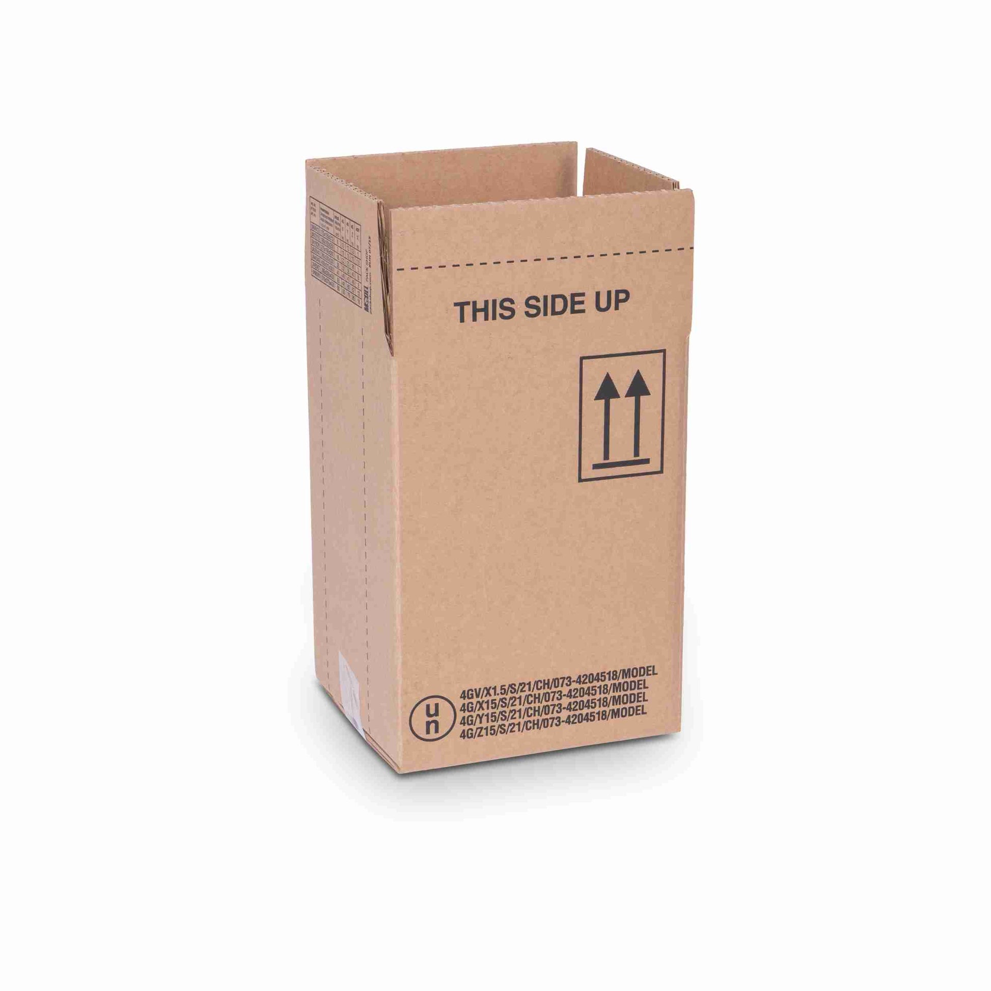 Model Versandverpackung – 180 × 160 × 250 mm, braun, UN07/15 – 1 Palette (600 Stk.)