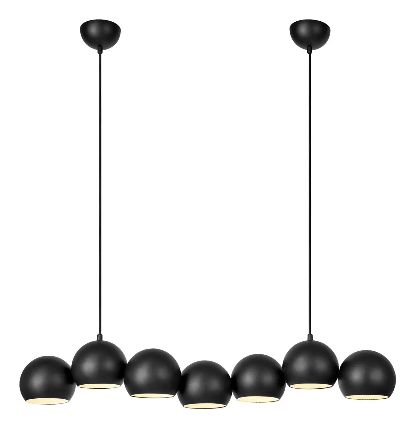 Markslöjd Hängeleuchte Cupolo – 15 × 101 × 18 cm, 800 lm, 40 W, 2700 K, schwarz, 7-flammig, exkl. E14