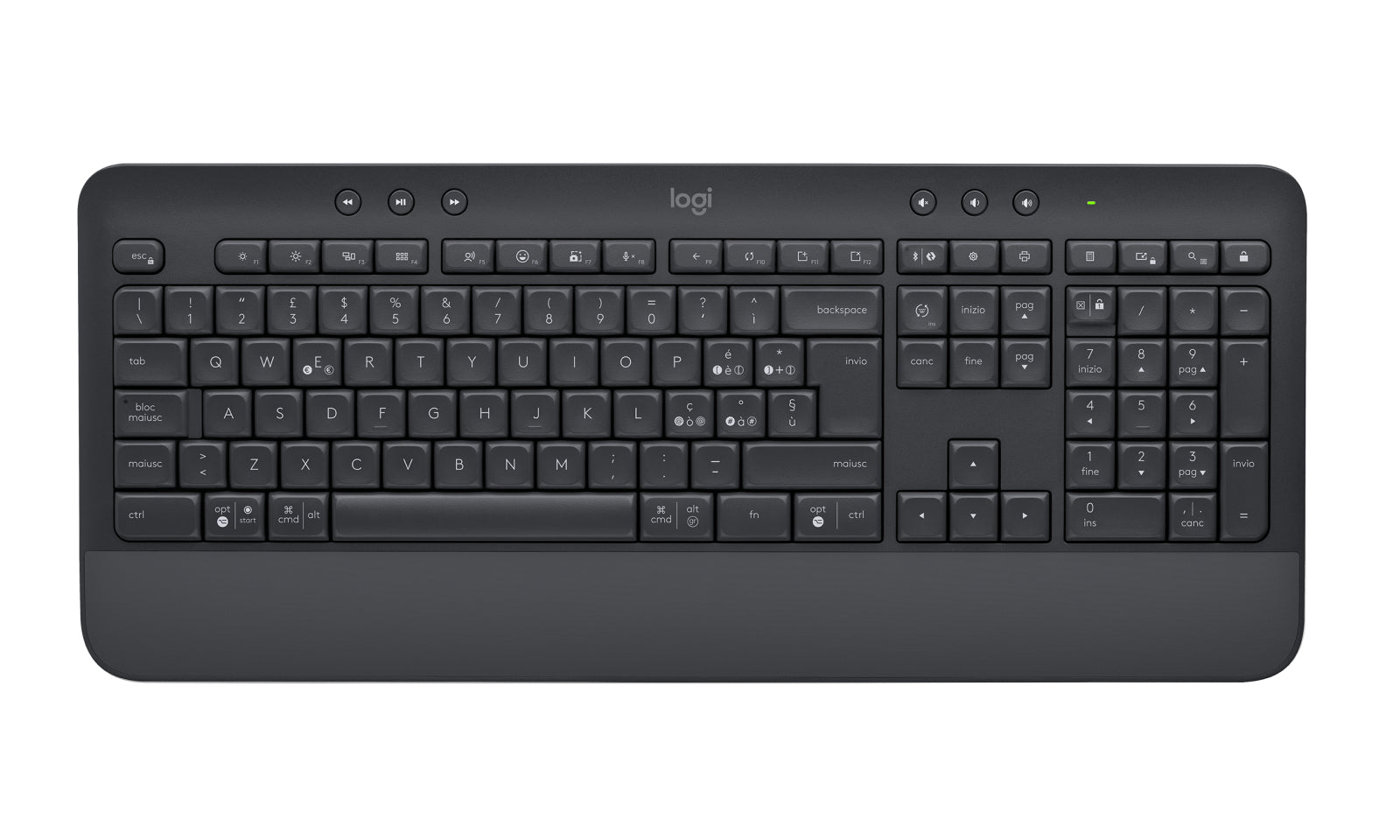 Logitech Signature K650 – Tastatur, IT-Layout (IT), Grau