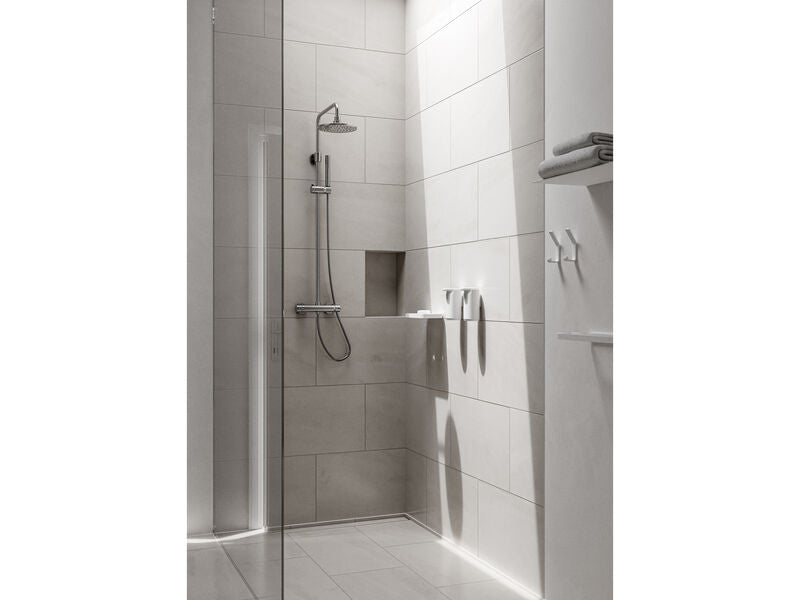 Zone Denmark Haken Rime gross – Aluminium, wandmontiert, 4×2×11,5 cm, weiss