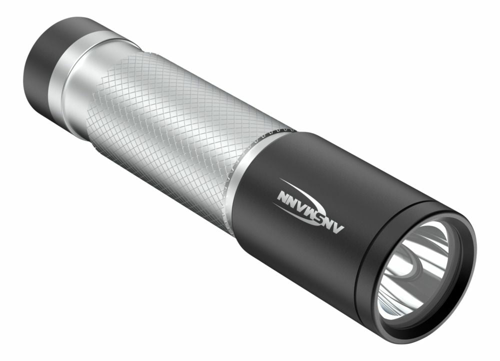 Ansmann Taschenlampe Daily Use 70B – 70 lm, 67 m, IPX4, Batteriebetrieb (AA) – Silber
