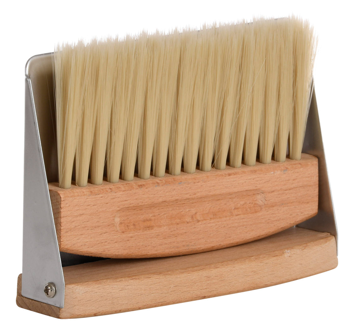 Esschert Design Kehrgarnitur GT183 – 15,8×11,3×4,1 cm, Buche/Stahl/PBT/Wolle, natur, 2-teilig